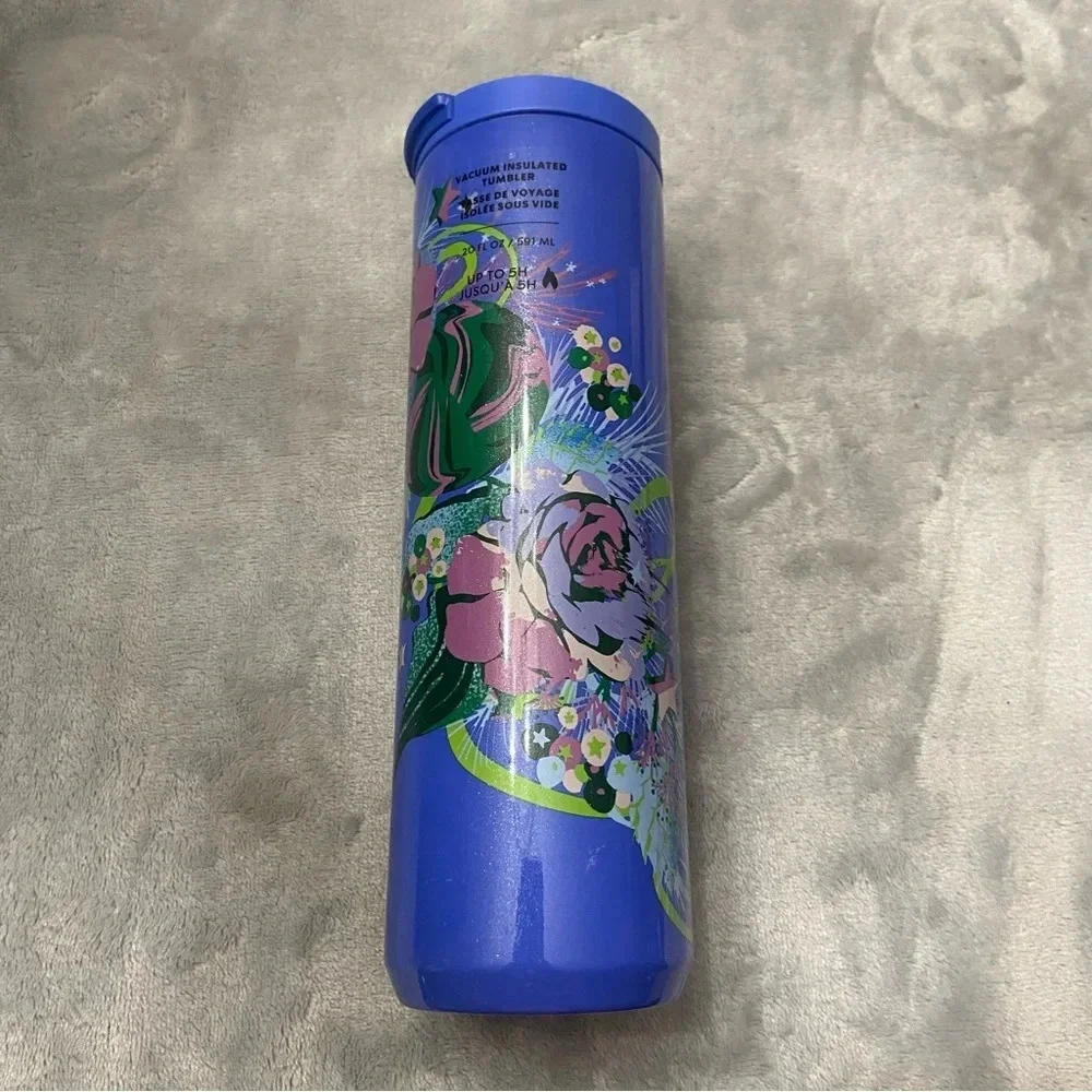New! Starbucks floral tumbler poinsettia rose